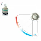 Messing Extended Basin Mixer ohne Abfluss Made in Italy - Sindra Viadurini