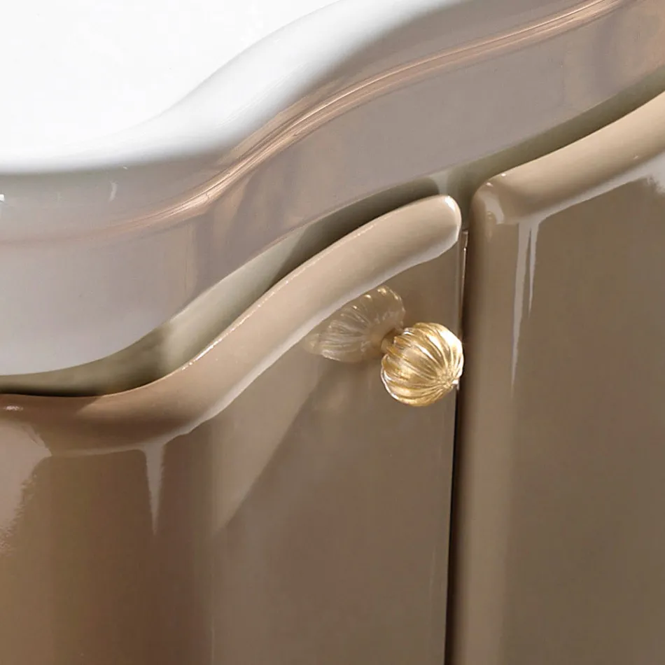 Schrank mit zwei Türen und glänzend lackiertem Korb, hergestellt in Italien – Candy Viadurini