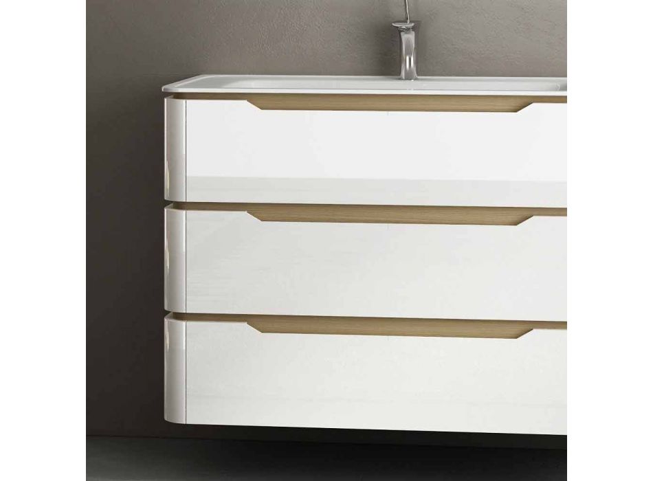 Badezimmerschrank mit 3 Schubladen modernes Arya Holz, hergestellt in Italien