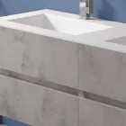 Doppelwaschbecken Badezimmerschrank, modernes Design in 4 Ausführungen aufgehängt - Doublet Viadurini