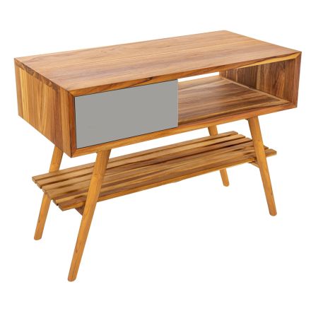 Reclaimed Teak Grey Badezimmerschrank mit grauer Schublade - Benoit Viadurini