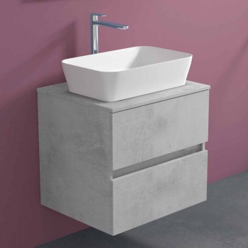 Abgehängter Badezimmerschrank mit rechteckigem Waschtisch, modernes Design - Dumbo