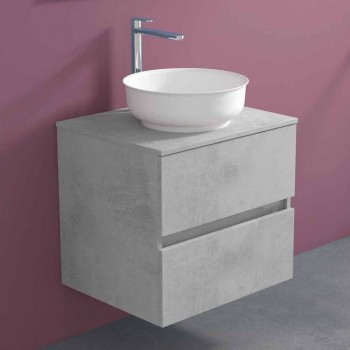 Abgehängter Badezimmerschrank mit rundem Waschtisch, modernes Design - Dumbo