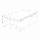 Hängender Badezimmerschrank aus Teakholz mit Handtuchhalter aus Edelstahl - Saverno Viadurini