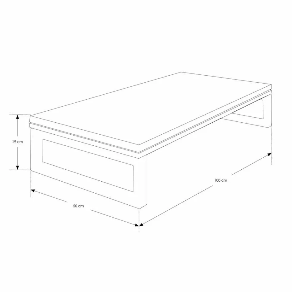 Hängender Badezimmerschrank aus Teakholz mit Handtuchhalter aus Edelstahl - Saverno Viadurini