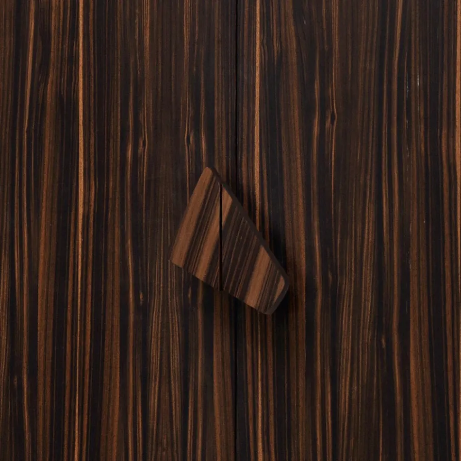 Design Barmöbel mit 2 Türen Grilli Zarafa in Italien hergestellt, aus Ebenholz Viadurini