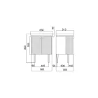 Schrank mit Keramikwaschbecken und 2 himmelblauen Türen – Candy Viadurini
