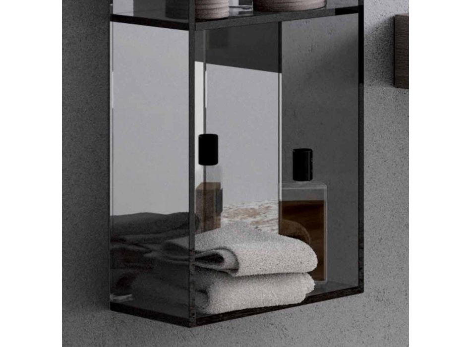 Badezimmerschrank mit 4 Fächern, L300x H1400 mm, Adelia Viadurini