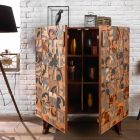 Design-Schrank mit zwei Türen aus Mangoholz, Cellara Viadurini