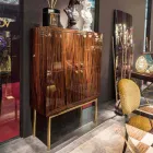 Moderner Schrank mit 4 Türen aus glänzendem Ebenholz Ada Viadurini