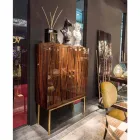 Moderner Schrank mit 4 Türen aus glänzendem Ebenholz Ada Viadurini