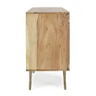 Mobiles Sideboard aus Akazienholz 3 Türen Ethnisches Design Homemotion - Carla Viadurini