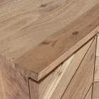 Mobiles Sideboard aus Akazienholz 3 Türen Ethnisches Design Homemotion - Carla Viadurini