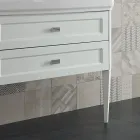 Badezimmerschrank mit zwei Schubladen und Keramikwaschbecken, hergestellt in Italien – Rom Viadurini