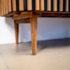 Handgefertigter Badezimmerschrank aus massivem Teakholz und Mahagoni – Heliconia Viadurini