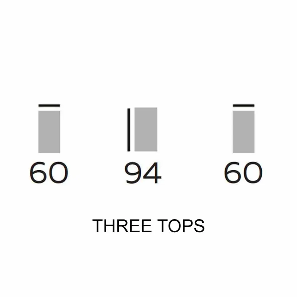 Design Möbel aus Holz mit runden Regalen in Gres Made in Italy - Aspide Viadurini
