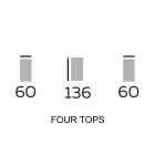 Design Möbel aus Holz mit runden Regalen in Gres Made in Italy - Aspide Viadurini