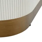 Holzschrank mit Oberteil und abgerundeten Einsätzen mit 2 Türen und 2 Regalen - Rachel Viadurini