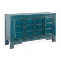 Sideboard 4 Türen in Blue Elm Wood Design Vintage Homemotion - Konan