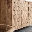 Möbel-Sideboard im Sheesham-Holz-Design mit 4 Türen Homemotion - Fregene Viadurini