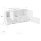 Wohnzimmermöbel 2 Türen und 2 Türen in Holz 2 Ausführungen - Therese Viadurini