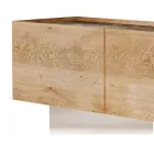 TV-Schrank mit 3 Türen mit Sockel aus gehärtetem Glas Made in Italy - Soraya Viadurini