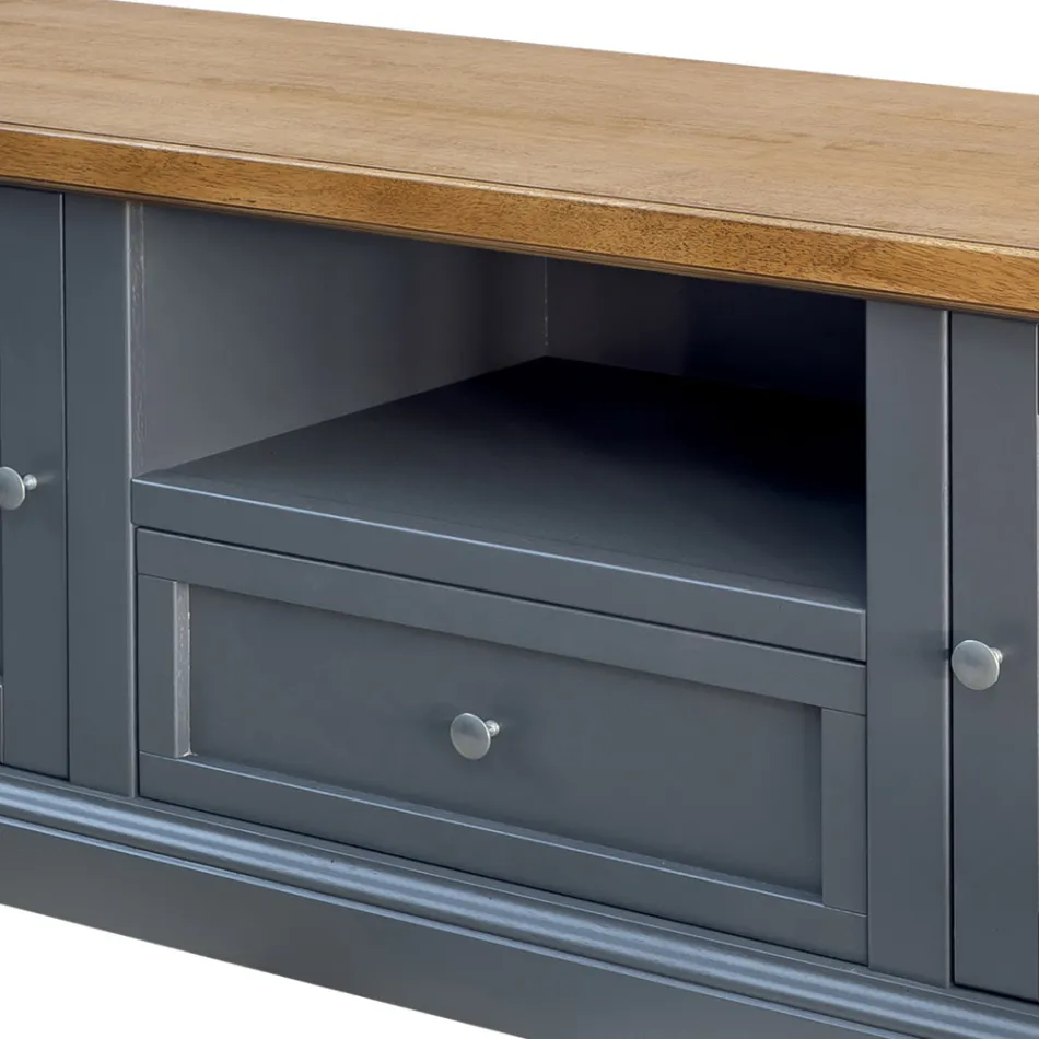 TV-Ständer mit 2 Türen, 1 Schublade und 1 offenem Fach Made in Italy – Forseti Viadurini