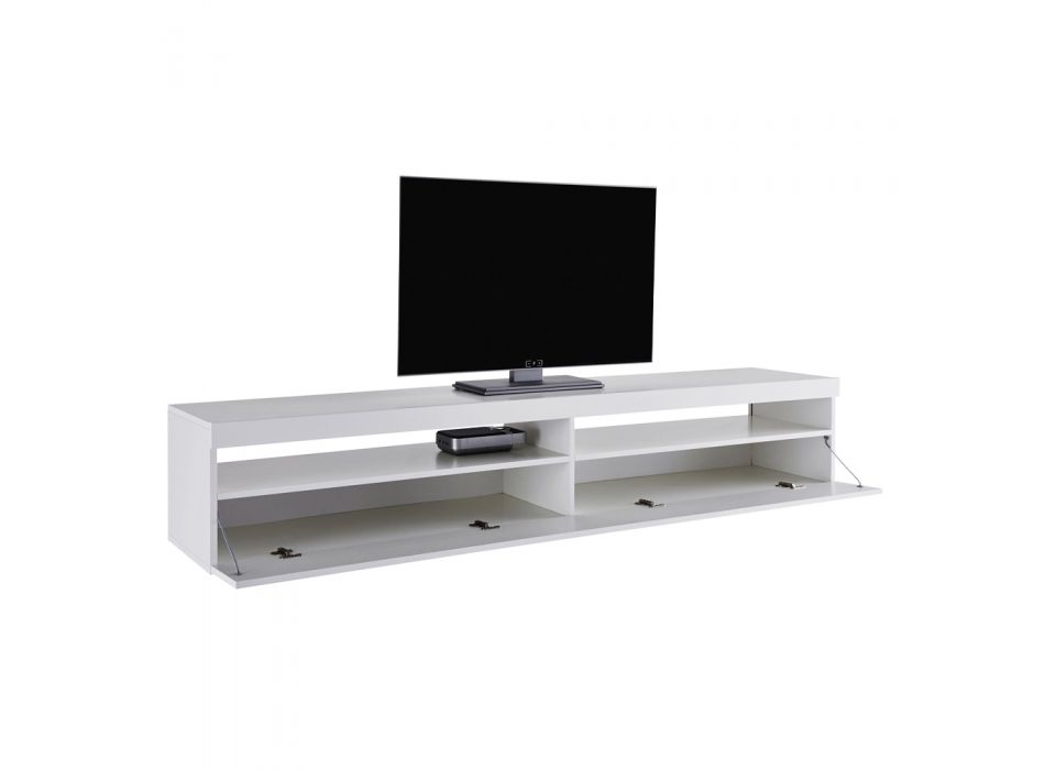 TV-Schrank aus weißem Holz oder Schiefer für Wohnzimmer 2 Größen - Laurent Viadurini
