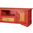 TV-Ständer aus furniertem Holz mit verschiedenen Ausführungen, hergestellt in Italien – Purusha Viadurini