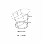 TV-Schrank aus Glas mit drehbarer Basis und 2-dimensionalem Regal - Salemme Viadurini