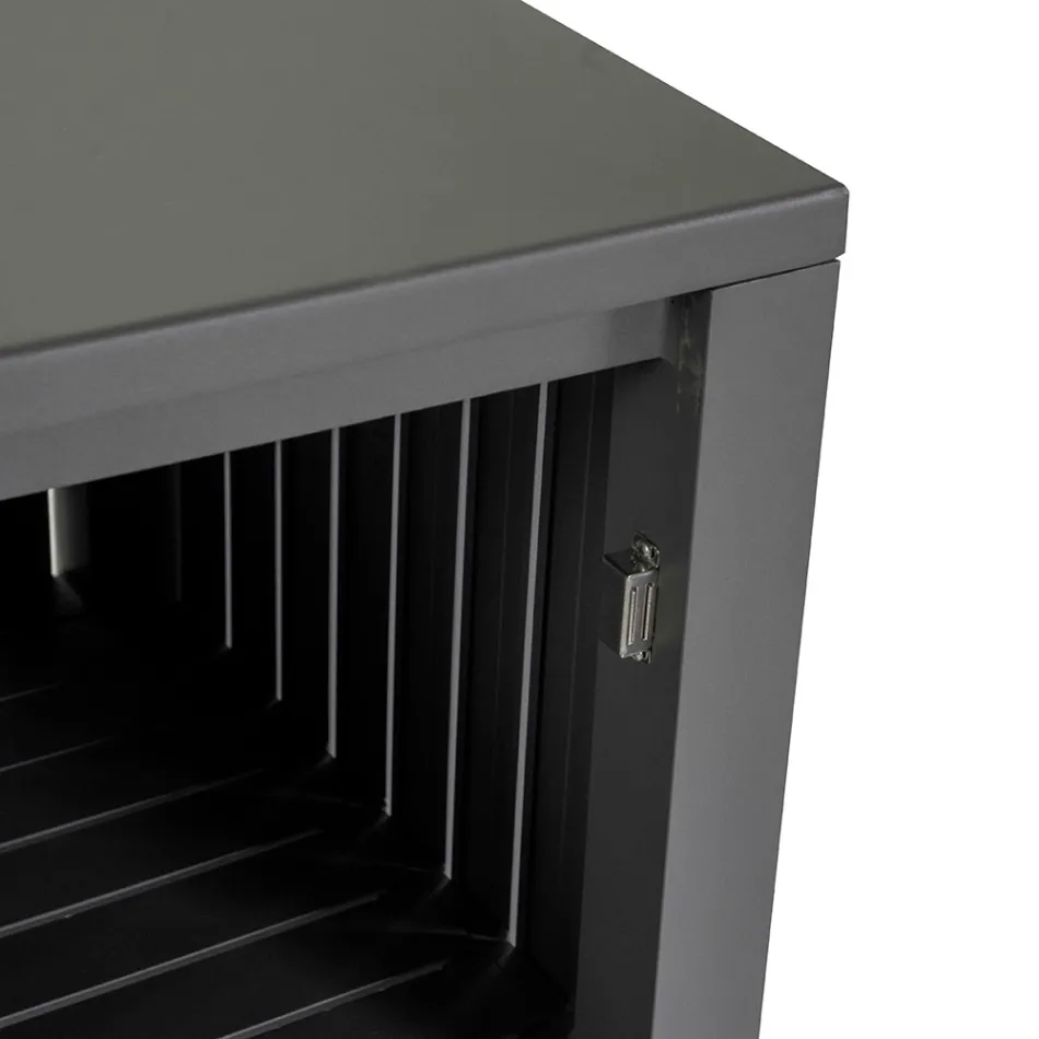 Outdoor-Schrank aus Aluminium mit 1 Tür in verschiedenen Ausführungen - Hotel Viadurini