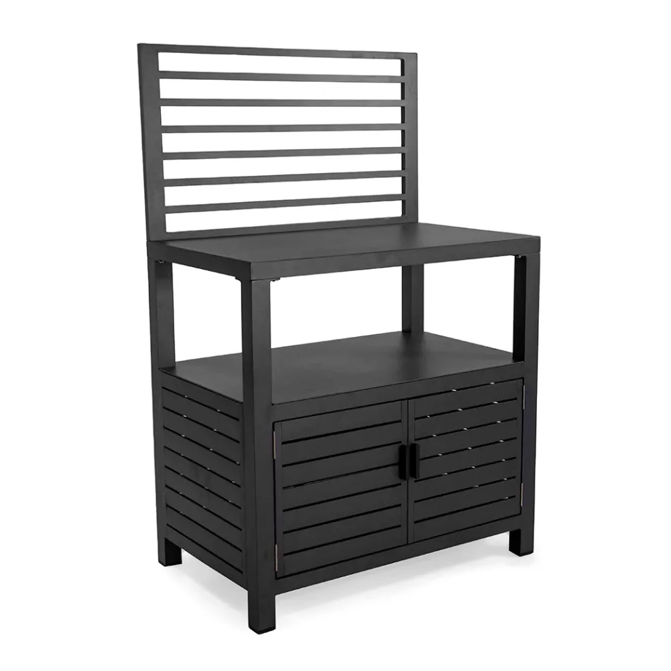 Outdoor-Schrank aus Aluminium mit 2 Türen - Kamera Viadurini