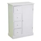 Indoor-Schrank aus Holz mit 1 Tür und 4 Schubladen - Meduse Viadurini