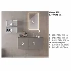 Hängende Designmöbel, moderne Badezimmerzusammensetzung - Callisi9 Viadurini