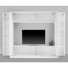 Wohnzimmermöbel TV-Ständer aus glänzend weißem Holz 3 Kompositionen - Fabienne Viadurini