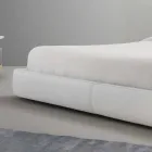 My Home Long Island gepolstertes Leder-Doppelbett aus Italien Viadurini