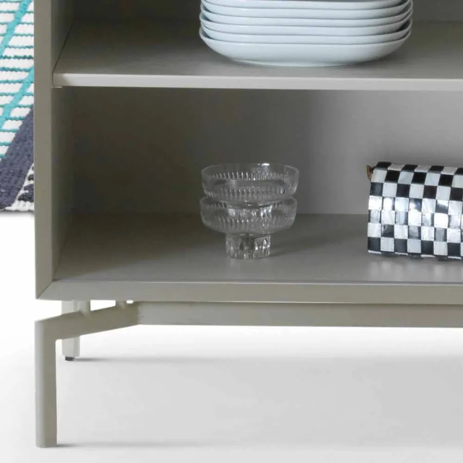 My Home Mirage Design Sideboard aus lackiertem MDF H71xL210cm hergestellt in Italien Viadurini