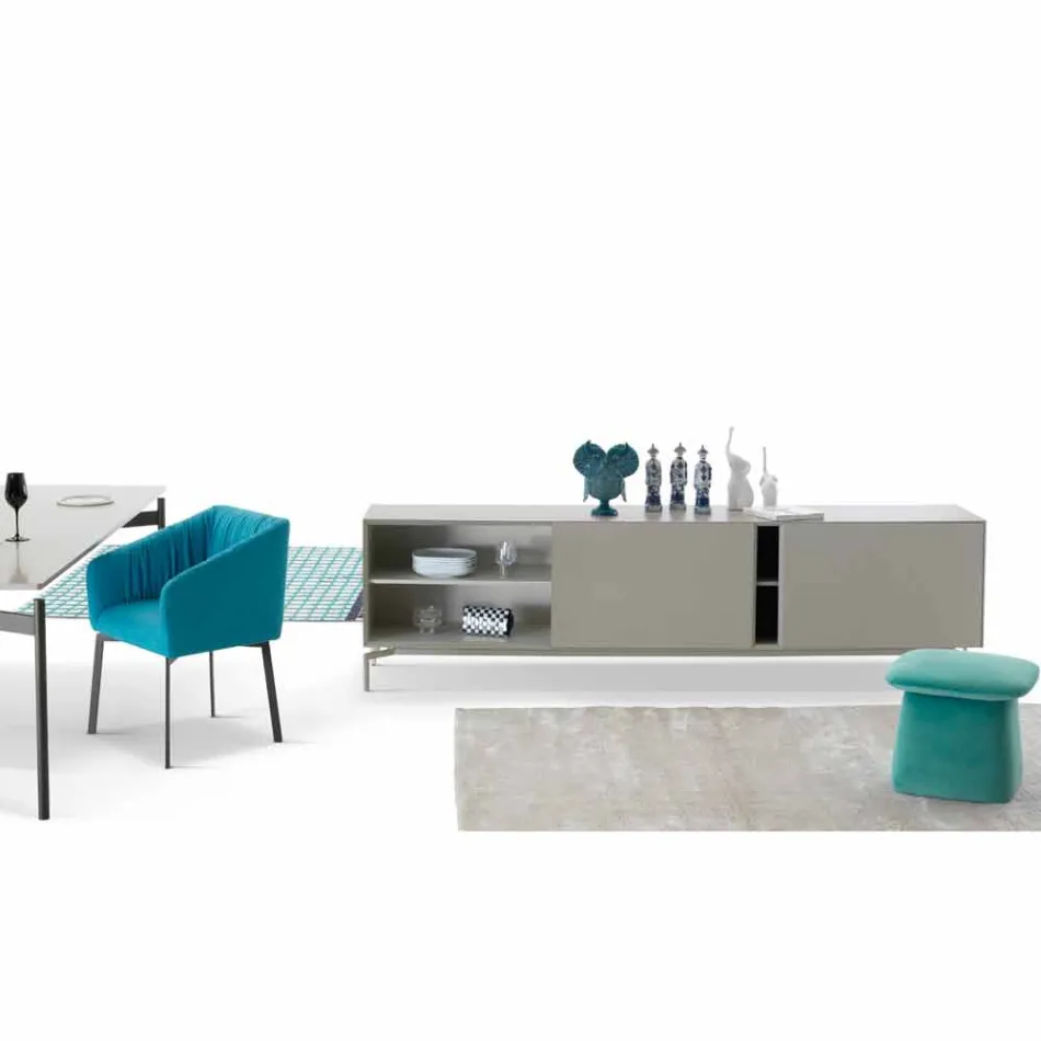 My Home Mirage Design Sideboard aus lackiertem MDF H71xL210cm hergestellt in Italien Viadurini