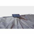 3x3 Außenschirm aus grauem Polyester und anthrazitfarbenem Aluminium - Coby Viadurini