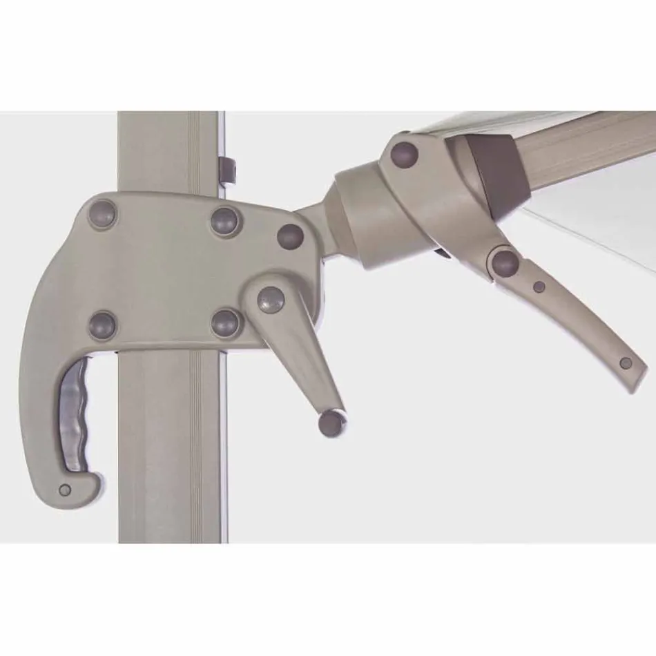 Regenschirmdurchmesser 3,5 m aus Polyester mit Aluminiumstange - Linfa Viadurini