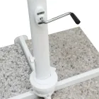 Sonnenschirm aus Polyester mit weißer Aluminiumstruktur - Zinica Viadurini