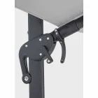 3x4 Gartenschirm mit hellgrauem Polyestergewebe - Dalton Viadurini