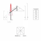 Gartenschirm aus weißem oder anthrazitfarbenem Aluminium 300x300 cm - Lapillo Viadurini
