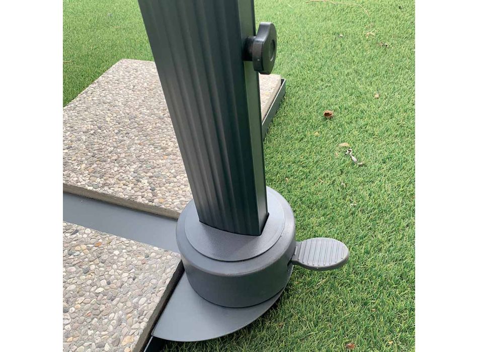 Aluminium-Regenschirm, 360° schwenkbar mit Kurbelöffnung - Papier Viadurini
