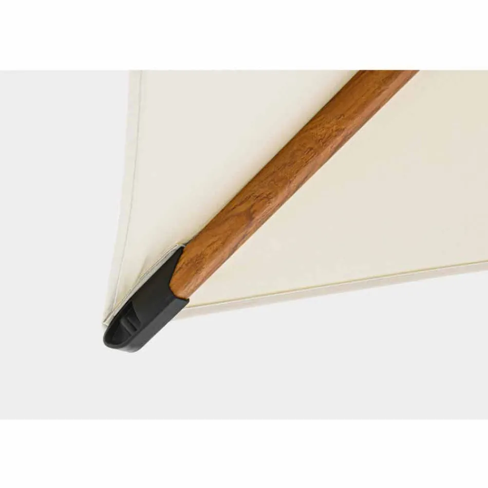 3x3 Außenschirm aus Aluminium mit beigem Polyestergewebe - Leano Viadurini