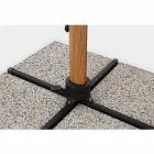 3x3 Außenschirm aus Aluminium mit beigem Polyestergewebe - Leano Viadurini