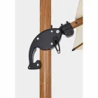 3x3 Außenschirm aus Aluminium mit beigem Polyestergewebe - Leano Viadurini