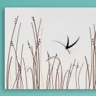 Rechteckige moderne Design-Wanduhr aus weißem Holz - filigran Viadurini