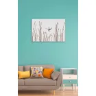 Rechteckige moderne Design-Wanduhr aus weißem Holz - filigran Viadurini