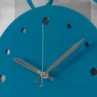 Große moderne farbige runde hölzerne Wanduhr - Infondoalmar Viadurini